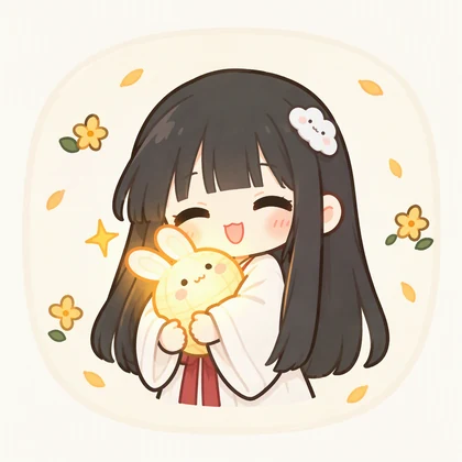 抱兔子灯
